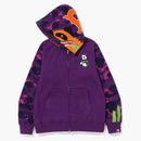 Bape Color Camo Panda Full Zip Hoodie Purple