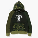 Bape Color Camo Relaxed Fit Full Zip Hoodie Green