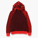 Bape Color Camo Relaxed Fit Full Zip Hoodie Red