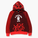 Bape Color Camo Relaxed Fit Full Zip Hoodie Red