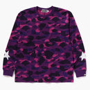 Bape Color Camo Relaxed Fit L/S Tea Purple