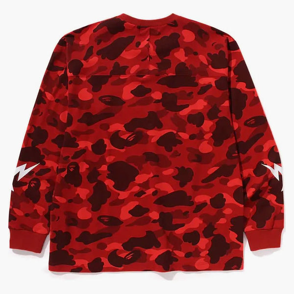 Bape Color Camo Relaxaded Fit l/s Tea Red