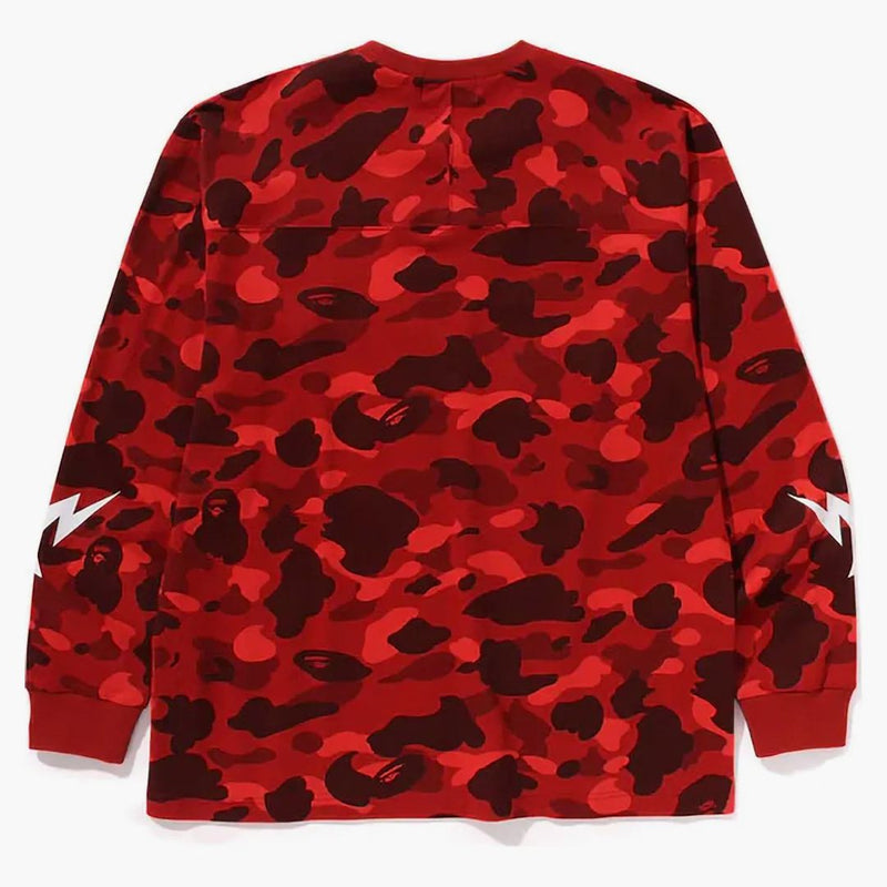 Bape Color Camo Relaxaded Fit l/s Tea Red