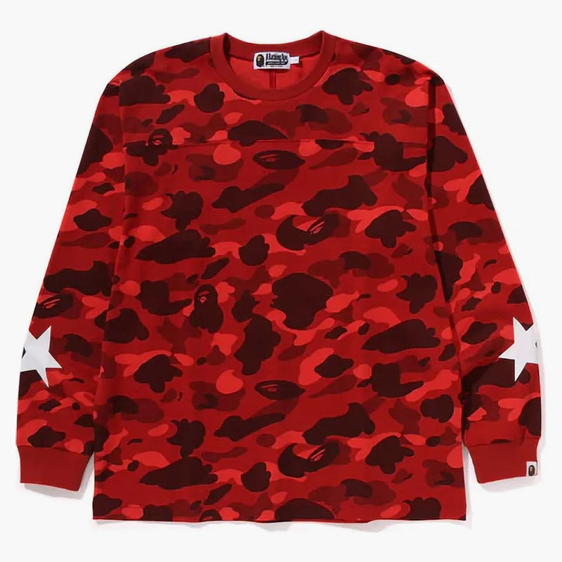 Bape Color Camo Relaxaded Fit l/s Tea Red