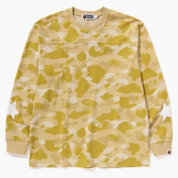 BAPE Color Camo avslappnad passform l/s te gul