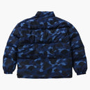 Bape Color Camo Reversible Down Jacket Navy