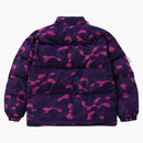 BAPE Color Camo Reversible Down Jacket Purple