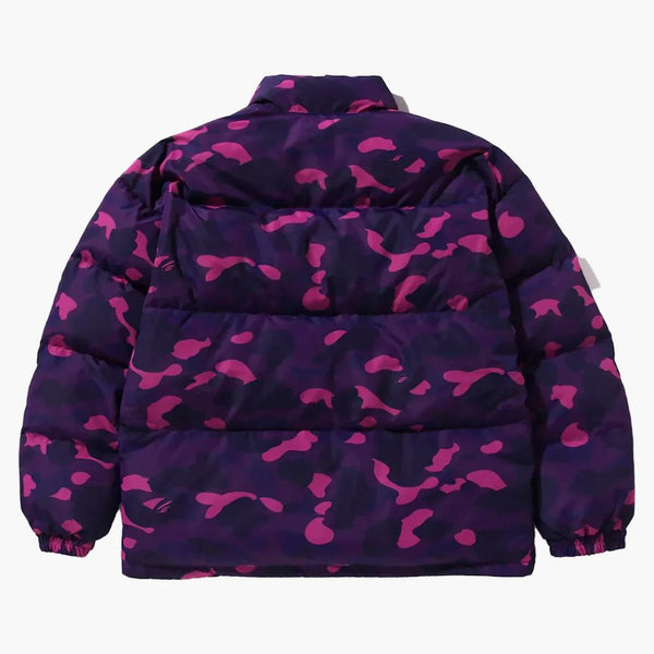 Bape Color Camo Reversible Down Jacket Purple