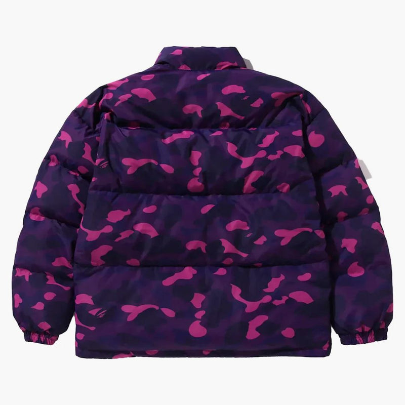 Bape Color Camo Reversible Down Jacket Purple