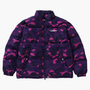 BAPE Color Camo Reversible Down Jacket Purple