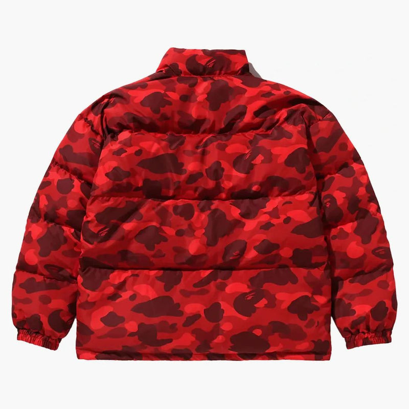 Bape Color Camo Reversible Down Jacket Red