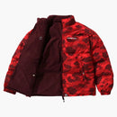Bape Color Camo Reversible Down Jacket Red