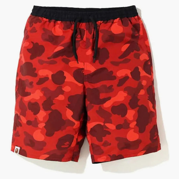 Bape Color Camo Reversible Shorts Red