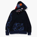 Bape Color Camo Shark Full Zip Hoodie (FW23) Navy