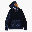 Bape Color Camo Shark Full Zip Hoodie (FW23) Navy
