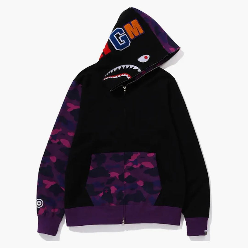 Bape Color Camo Shark Full Zip Bluie (FW23) Purple