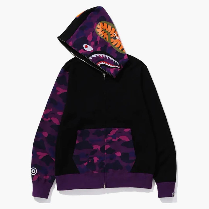 Bape Color Camo Shark Full Zip Bluie (FW23) Purple