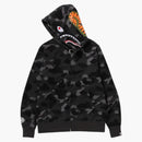 Bape Color Camo Shark Full Zip Hoodie (fw24) Black