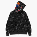 Bape Color Camo Shark Full Zip Hoodie (fw24) Black