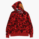 Bape Color Camo Shark Full Zip Hoodie (fw24) Red