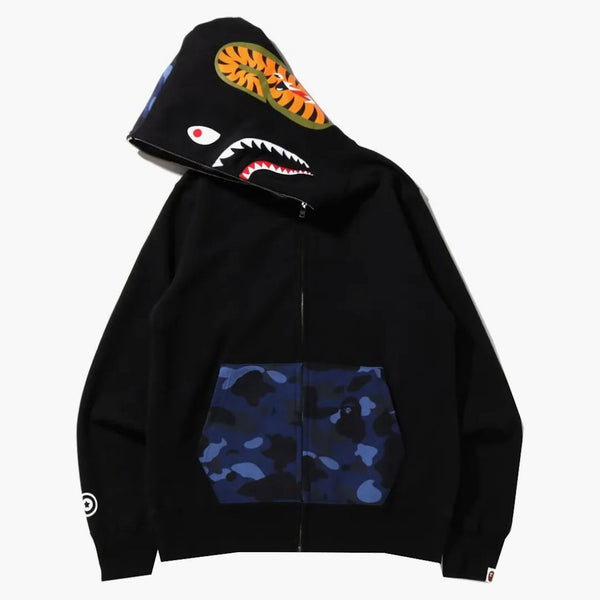 Bape Color Camo Shark Full Zip Hoodie (SS22) Black
