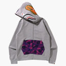 BAPE Color Camo Shark con sudadera con sudadera con cremallera (SS22) Gray
