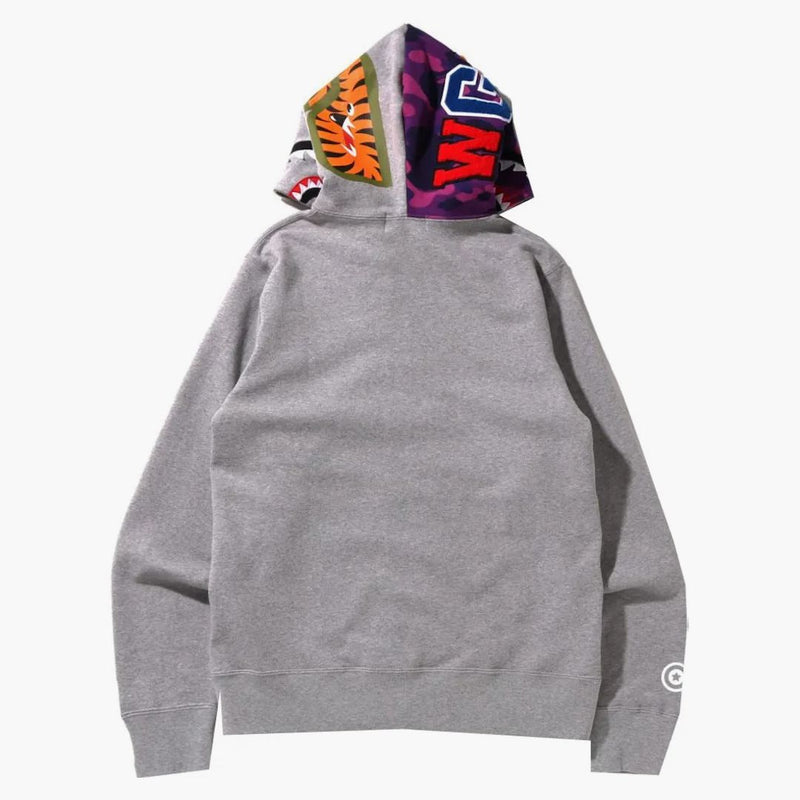 Bape Color Camo Shark Full Zip Hoodie (SS22) Gray
