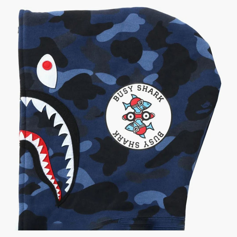 Bape Color Camo Shark Full Zip Hoodie (SS22) Navy