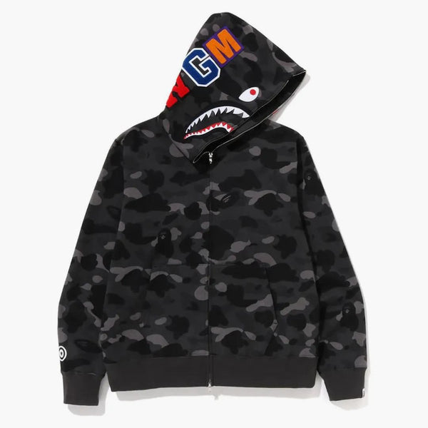 Bape Color Camo Shark Full Zip Hoodie Black Buy at Hypeneedz