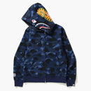 Bape Color Camo Shark Full Zip Hoodie (SS23) Navy