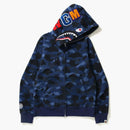 Bape Color Camo Shark Full Zip Hoodie (SS23) Navy