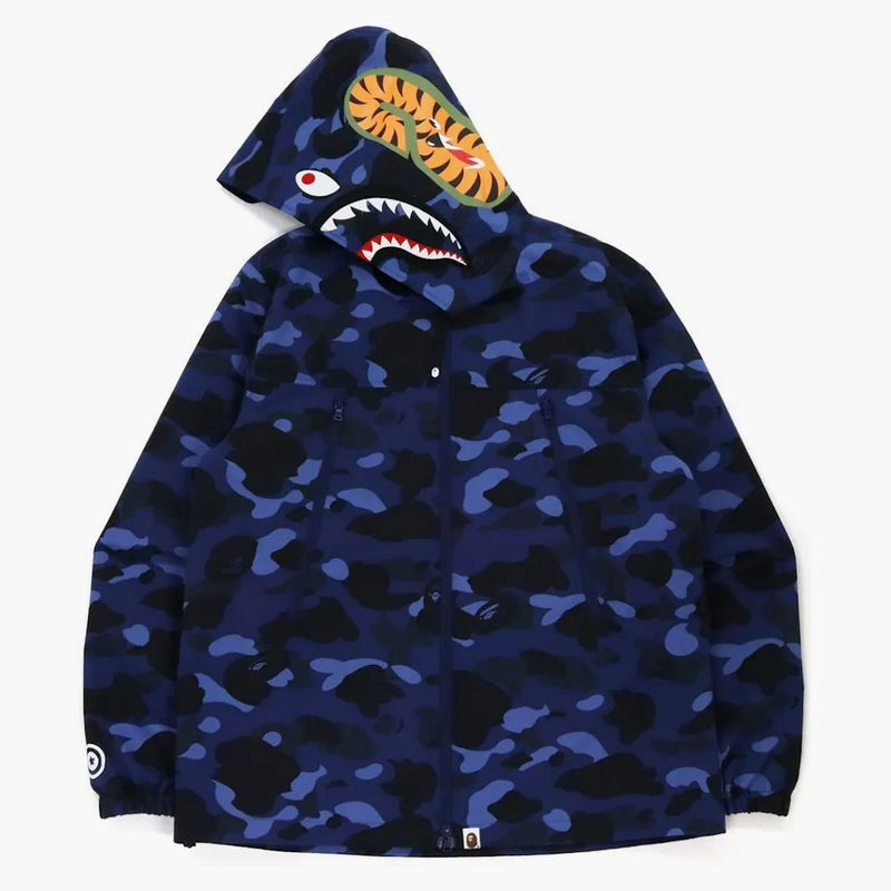 Bape Color Camo Shark Hoodie Jacket (fw21) Navy