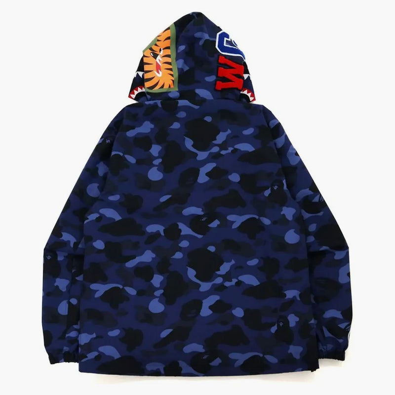 Bape Color Camo Shark Hoodie Jacket (fw21) Navy