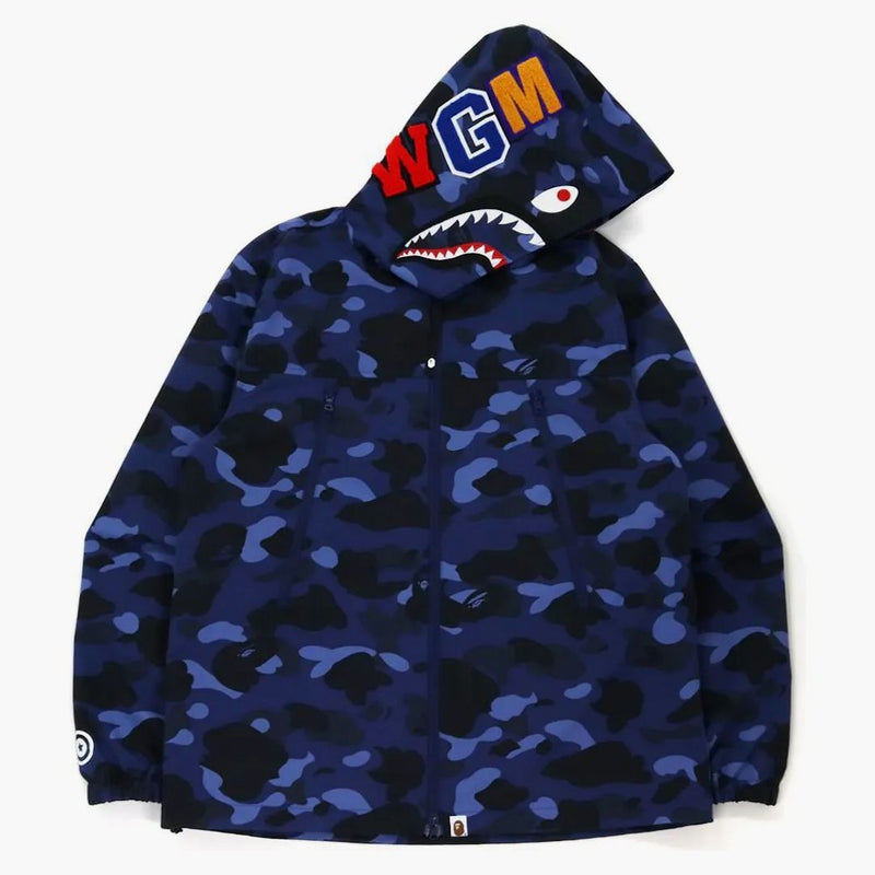 Bape Color Camo Shark Hoodie Jacket (fw21) Navy