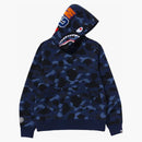Bape Color Camo Shark Pullover Hoodie Navy