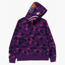 Bape Color Camo Shark Pullover Hoodie Purple