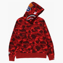 Bape Color Camo Shark Pullover Hoodie Red