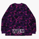 Bape Color Camo Shark Relaxed Fit L/S Tea Purple