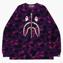 Bape Color Camo Shark Relaxed Fit L/S Tea Purple