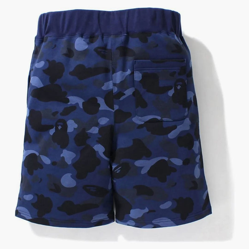 Bape Color Camo Shark Sweat Shorts (SS21) Navy