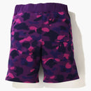Bape Color Camo Shark Sweat Shorts (SS21) Purple