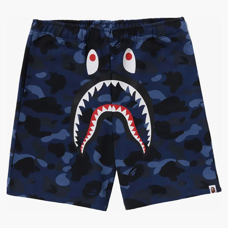 Bape Color Camo Shark Sweat Shorts (SS24) Navy