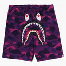 Bape Color Camo Shark Sweat Shorts (SS24) Purple