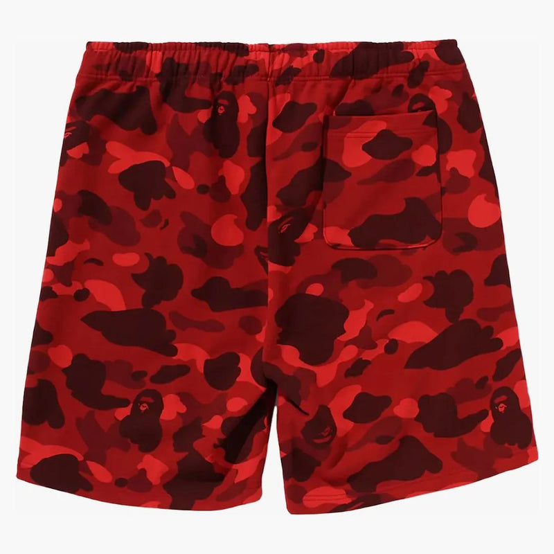 Bape Color Camo Shark Sweat Shorts (SS24) Red