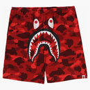 Bape Color Camo Shark Sweat Shorts (SS24) Red