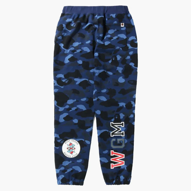 Bape Color Camo Shark Shark Shark Shark Shalpants Navy