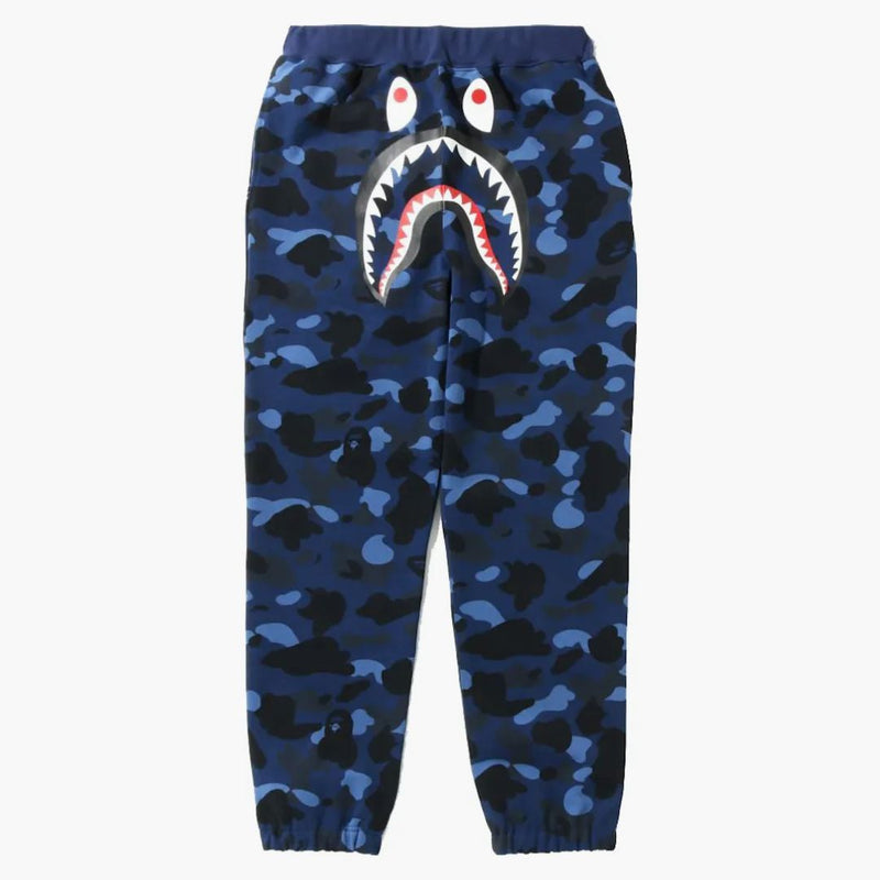Bape Color Camo Shark Shark Shark Shark Shalpants Navy
