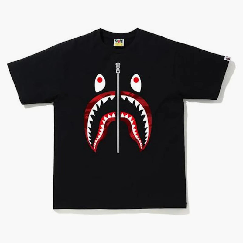 BAPE Color Camo Shark T-shirt (SS20) svart/röd