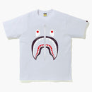 Bape Color Camo Shark Tee White/Burgundsko