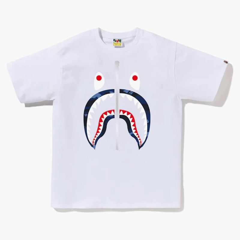 BAPE Color Camo Shark Tee White/Navy